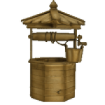 Деревянная цветочница Колодец,115х57х55