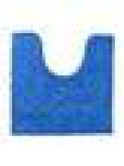 Коврик д/т с вырезом "Макароны" 50*50 L.Blue голубой 35740, шт