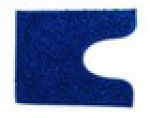 Коврик д/т с вырезом "Макароны" 60*60 Blue синий 28802, шт
