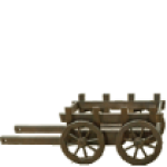 Телега деревянная №1,112х37х45 см