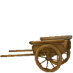 Телега деревянная №2,150х60х62 см