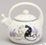 ЧАЙНИК AGNESS ЭМАЛИРОВАННЫЙ СО СВИСТКОМ СЕРИЯ "LAVANDER CATS", 2,2 Л 943-074, шт
