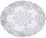 Салфетка Grace Лейс БЕЛЫЙ ПЕРЛАМУТР круг 38*38см LO-1009PU 109333 1/12/600, шт