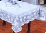 Скатерть "EMBOSSED" (135 х 180 см) ОВАЛ 101 БЕЛАЯ 1/1/12/48, шт