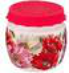 БАНОЧКА С СИЛИКОНОВОЙ КРЫШКОЙ "МАКИ"  750МЛ, шт