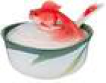 ИКОРНИЦА  С КРЫШКОЙ И ЛОЖКОЙ ЗОЛОТАЯ РЫБКА 10*10*12 СМ 58-142 58-142, шт