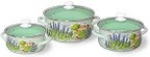 Набор кастрюль эм. сфер. 3пр. ТОСКАНА-ЭКСТРА салатный (2л, 3л, 4л), шт