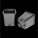 Горшок ВЫСОКИЙ 12x12x20см, объем 2л, твердый (литой)