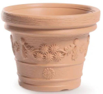 DBDE35-R736 Кашпо Flower pot DECORA - brick Диаметр: 35 смВысота: 28 смОбъем: 15 л