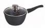 АП Гранит Ковш 1,2л black с несъемной ручкой и стекл. крышкой 81802 (8/1), шт