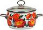Кастрюля эм. "Peony"  2,0л. ( сфер.)  1SC165S (СТАЛЬЭМАЛЬ) 1/1, шт