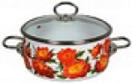 Кастрюля эм. "Peony"  3,0л. ( сфер.)  1SА205S (СТАЛЬЭМАЛЬ) 1/4, шт
