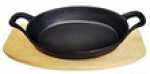 Сковорода порц чугун 27,5см овал с 2руч на подставке TM MY REAL IRON COOK MC2184W, шт