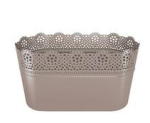 DLAC285-7529U Кашпо LACE - MOCCA ( L - 28.5, W - 13,5, H - 15,5)