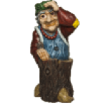 Фигура Баба Яга с бусами,58х25х26