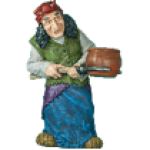 Фигура Баба Яга с горшком,53х43х75 см