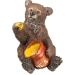 Фигура Медвеженок с медом,50х38 см