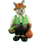 Фигура Мышь с корзиной,50х26 см