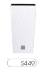 DRTS300-S449 Кашпо pot Rato square - WHITER (28,7х28,7х55)