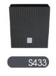 DRTS325L-S433 Кашпо Rato Low - ANTRACYTOWY