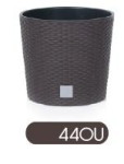DRTUS400L-440U Кашпо RATO ROUND - UMBRA , Диаметр: 40 смВысота: 37,5 смОбъем: 37,65 л