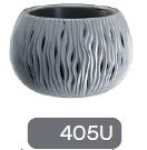 DSK150-405U Горшок д/цветов  Sandy bowl stone gray + технол-й горшок (комплект) Диаметр: 14,4 смВысота: 11 смОбъем: 0,75 л
