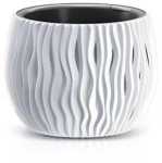 DSK150-S449  Горшок д/цветов  Sandy bowl white+ технол-й горшок (комплект) Диаметр: 14,4 смВысота: 11 смОбъем: 0,75 л