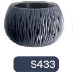 DSK290-S433 Кашпо SANDY Bowl антрацит( 2 в 1 с горшком-вставкой) Диаметр: 29 смВысота: 19 смОбъем: 3,9 л