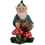 Фигура Гном с грибами,76х49 см