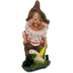 Фигура Гном с гусем,19х38 см
