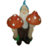 Фигура Гном с двумя грибами,92х62 см