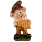 Фигура Гном с дудочками,24х42 см