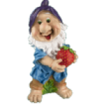 Фигура Гном с клубникой,66х34 см