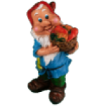 Фигура Гном с корзиной моркови,58х32 см