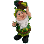 Фигура Гном с корзиной на голове,33х72 см