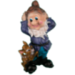 Фигура Гном с олененком,50х30 см