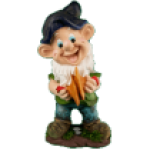 Фигура Гном с тарелками,21х43 см