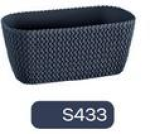 DSPС400-S433 Кашпо  SPLOFY (misa)  антрацит , Длина: 39,7 смШирина: 18 смВысота: 14,5 смОбъем: 7,4 л