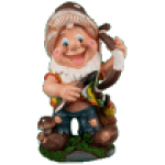 Фигура Гномик с луком,24х42 см