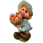 Фигура Девочка с корзиной грибов,19х32 см