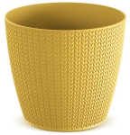 DWH220-117 Кашпо WHEATY mustard , Диаметр: 21,8 смВысота: 19,3 смОбъем: 5,4 л