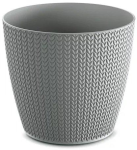 DWH260-405 Горшок д/цветов WHEATY stone gray , Диаметр: 25,8 смВысота: 22,9 смОбъем: 9 л