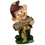 Фигура Эльф с табличкой Welcome 9101-1,18х31 см