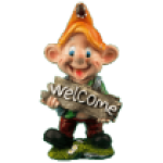 Фигура Эльф с табличкой Welcome 9101-3,16х31 см
