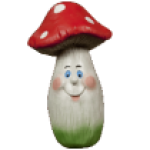 Фигура Гриб - мухомор с рожицей,20 х10 см