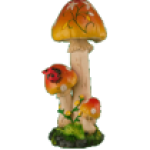 Фигура Гриб с божьей коровкой,22х49 см