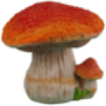 Фигура Два гриба с красной шапкой,20х17 см