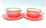 Чайный набор 4пр. 1416/2+блюдце/2 АКВАРЕЛЬ розовый, шт