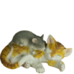 Фигура Кошка с мышкой спят,30х18 см