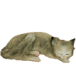 Фигура Кошка спящая пушистая,12х36 см